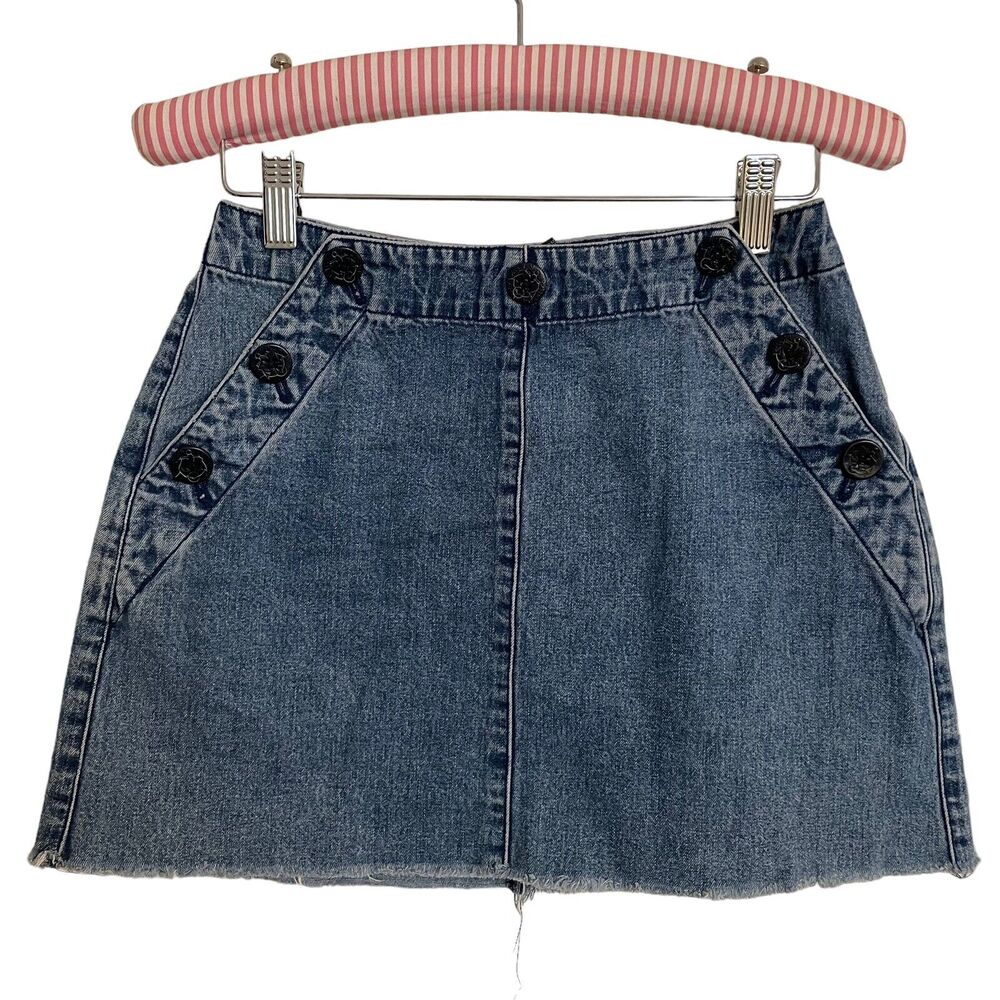 Lauren Jeans Co Ralph‎ Lauren Denim Mini Skirt Sz 2P Coastal Cowboy Nautical
